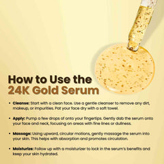 hoe to use 24k  gold serum