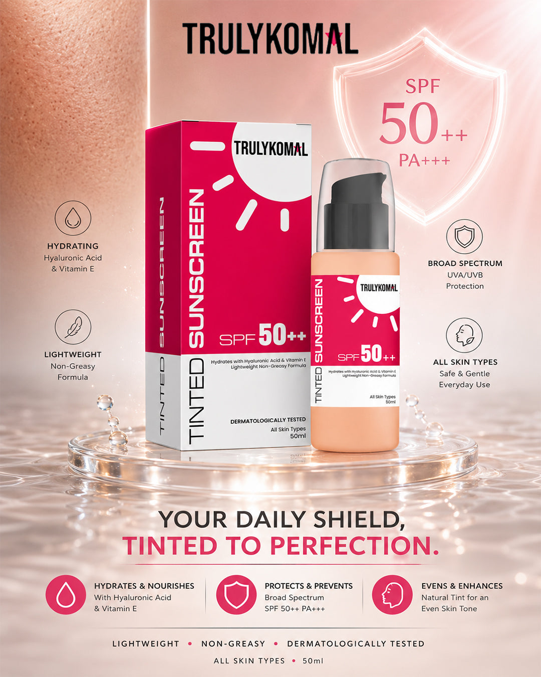 Tinted Sunscreen SPF50++