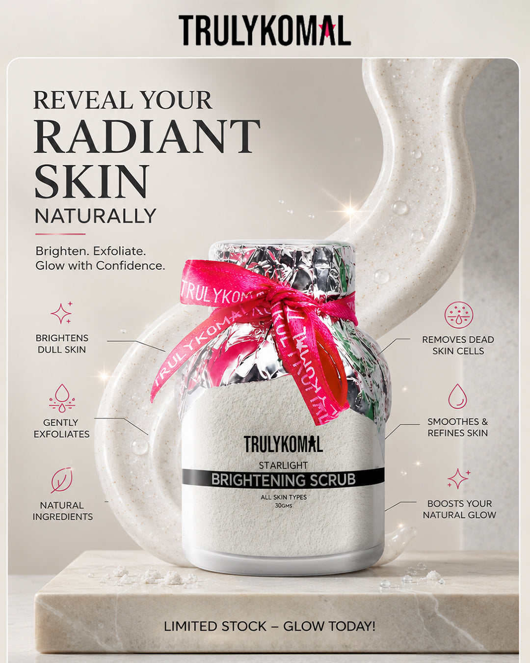Brightening Scrub | Truly Komal