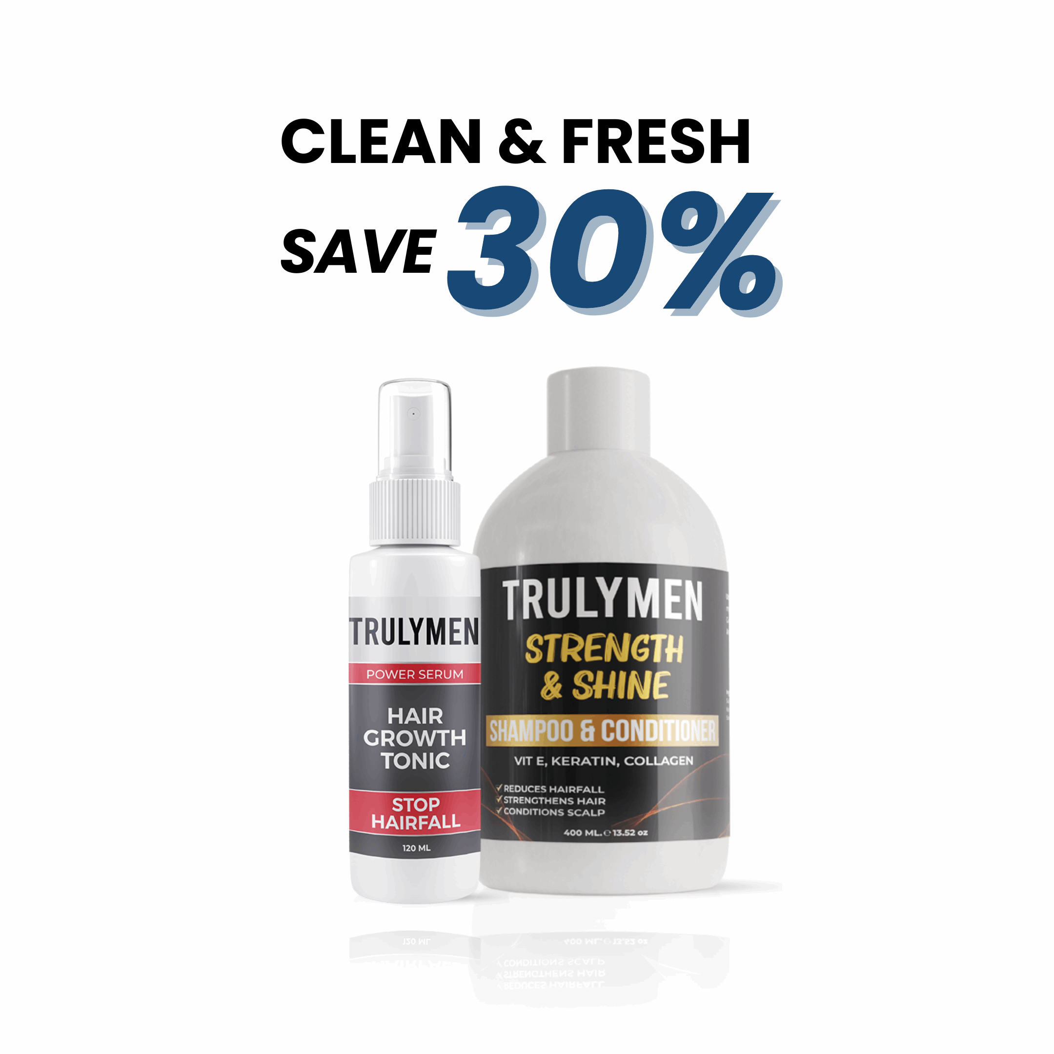 Shampoo & Hair Grow Tonic at 30% OFF | Trulymen