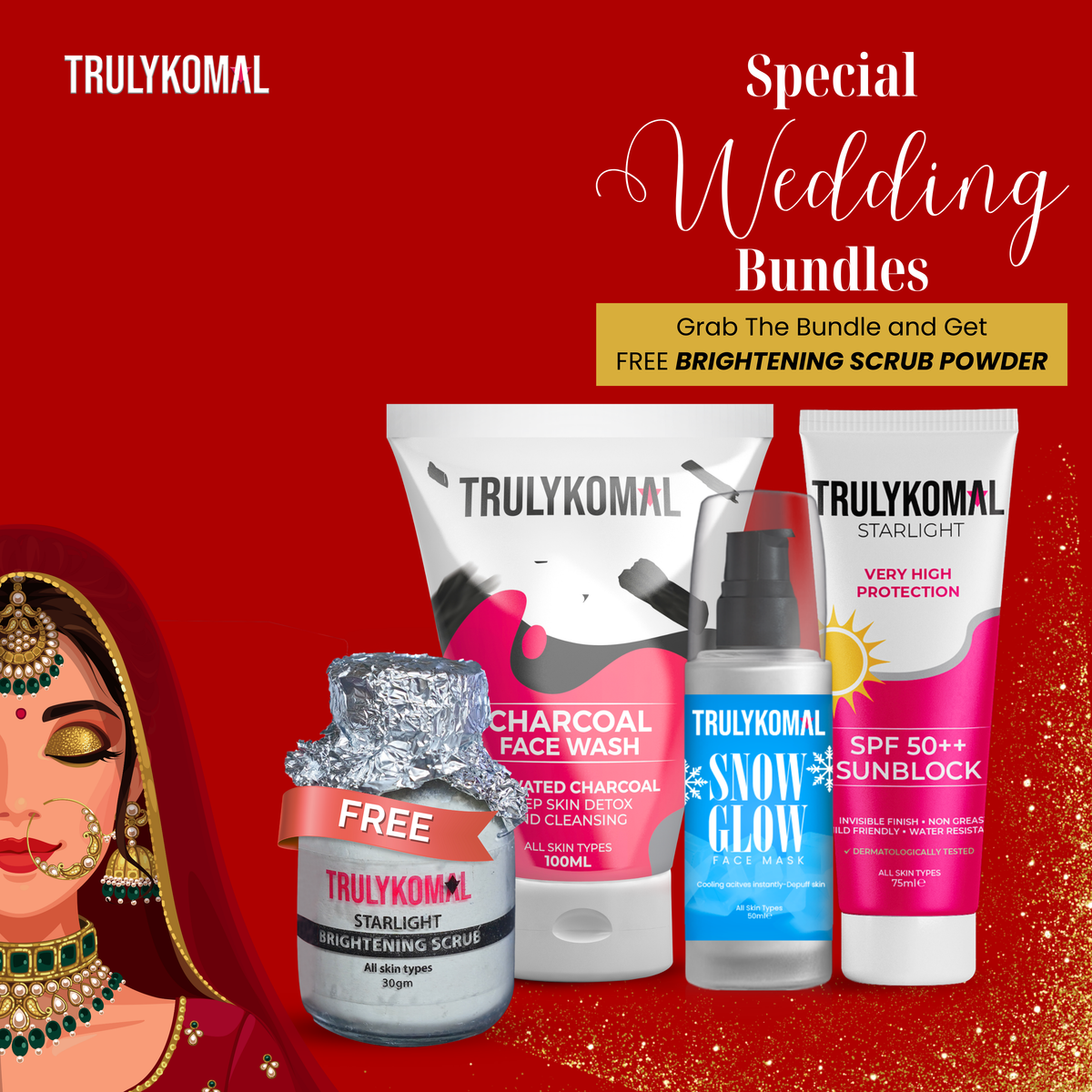 Wedding Deal - Detox, Glow & Protect with Free Brightening Scrub