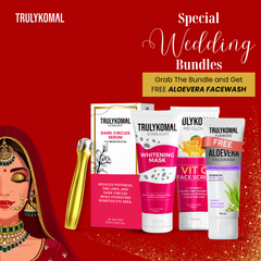 Wedding Deal - Vitamin C Scrub, Glow Mask & Eye Serum with Free AloeVera Facewash