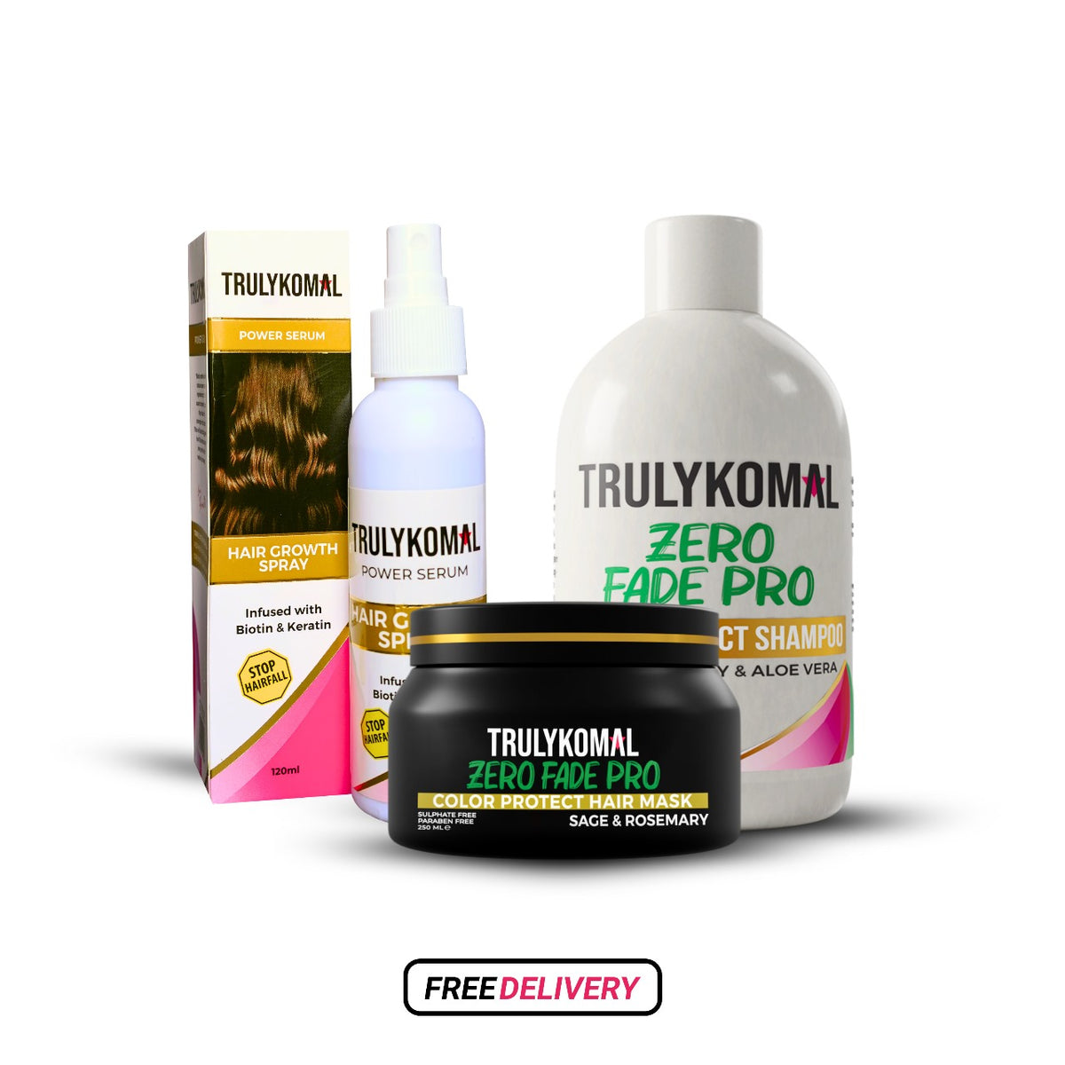 Color Protect Deal: Zero Fade Pro Shampo, Mask & Serum - Truly Komal